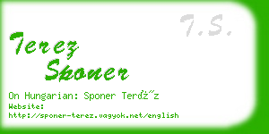 terez sponer business card